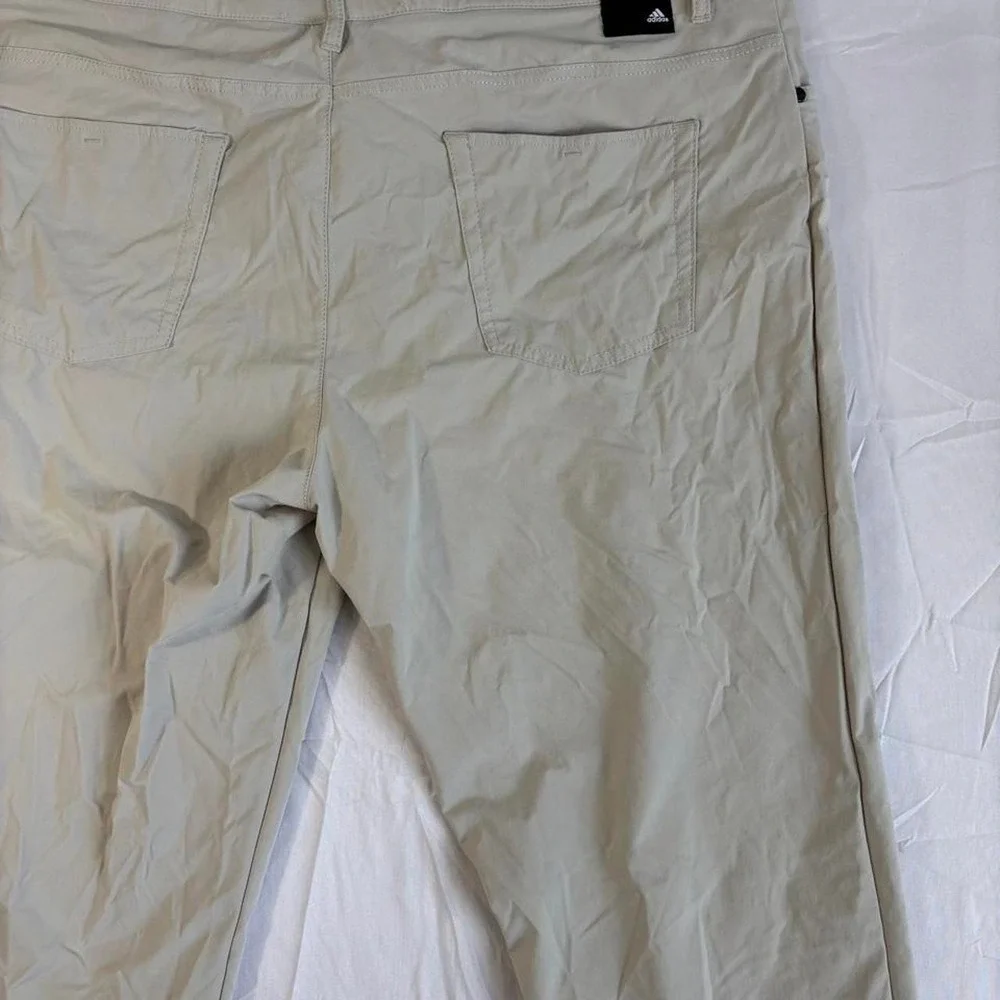 Adidas Primegreen Mens Tan Golf Pants 42x32 Sportswear Trousers